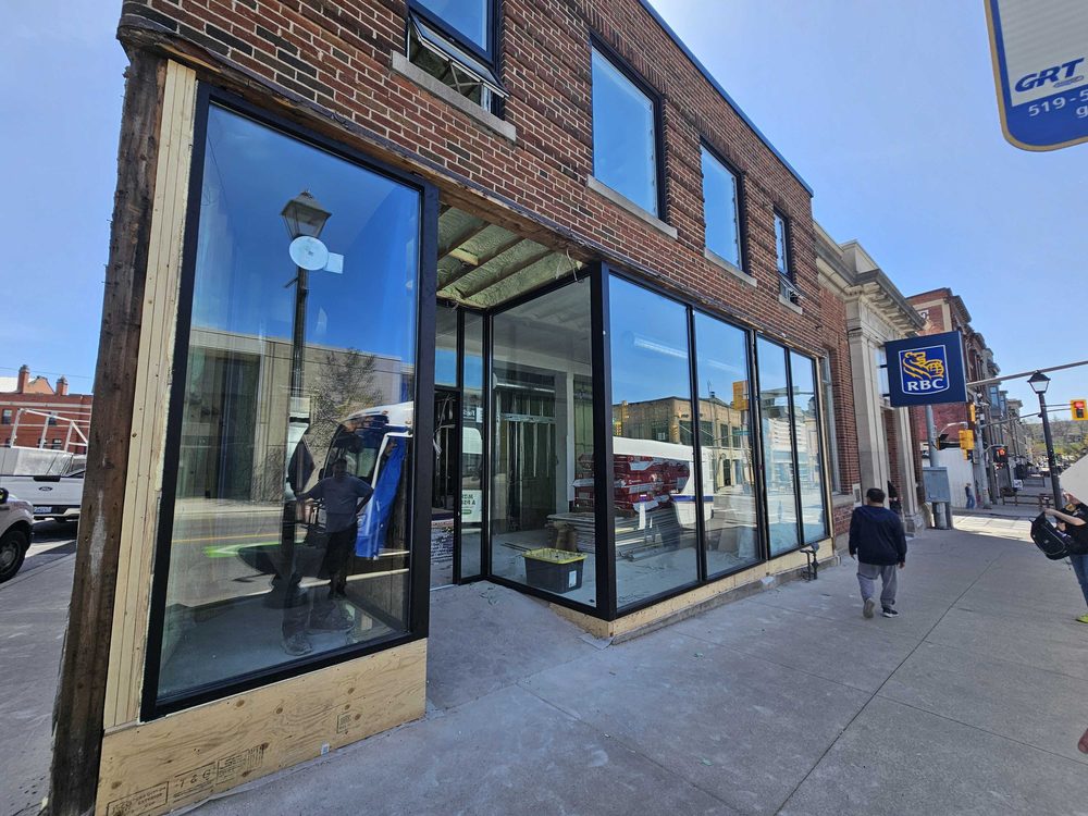 Commercial Glass & Aluminum Doors installed by Canuck Door Systems for Decor Shade Systems Inc in Cambridge
