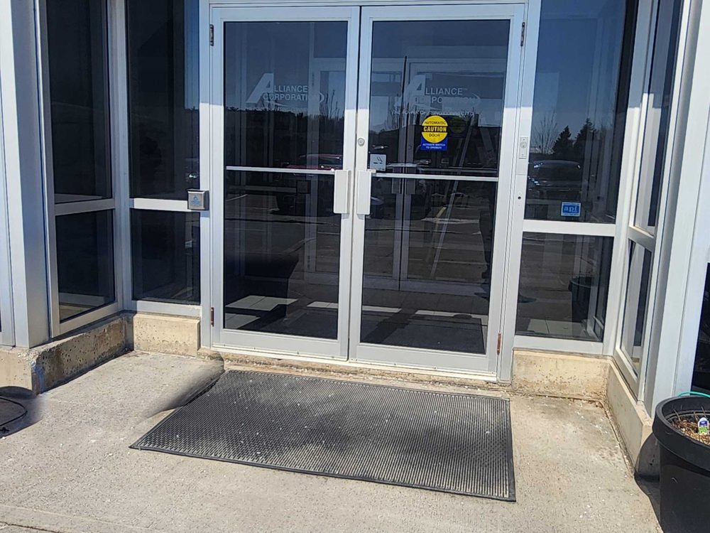 Automatic Doors installed by Canuck Door Systems for Alliance Corporation in Mississauga