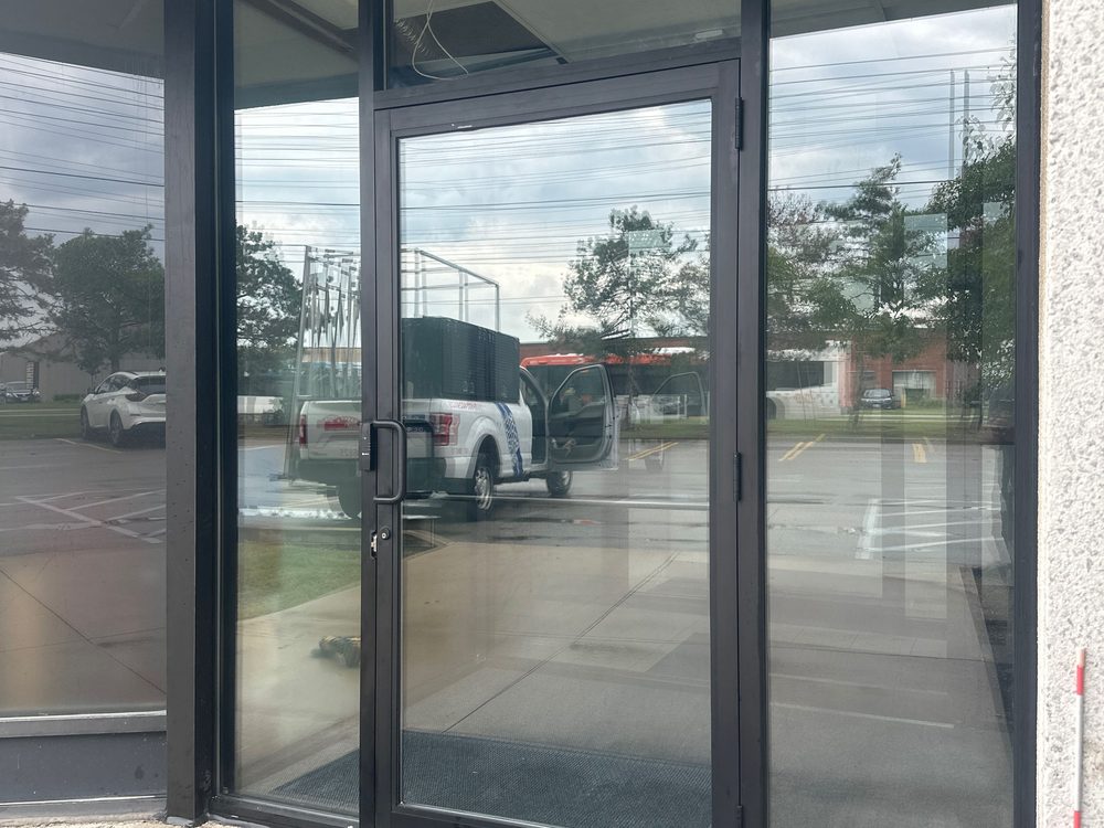 Commercial Glass & Aluminum Doors installed by Canuck Door Systems for Backerhaus Veit Ltd in Mississauga