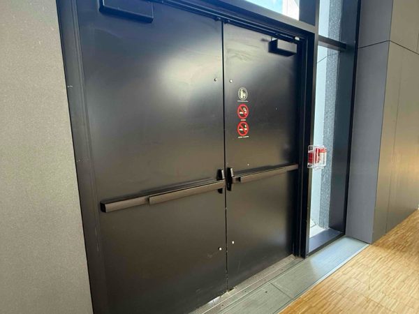 Commercial Glass & Aluminum Doors installed by Canuck Door Systems for Saww Developments in Oakville
