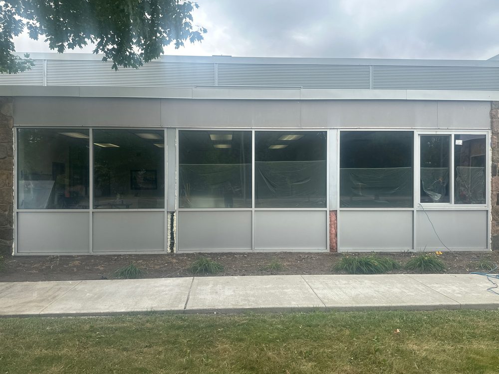 Commercial Glass & Aluminum Doors installed by Canuck Door Systems for De Ponte Construction in Richmond Hill