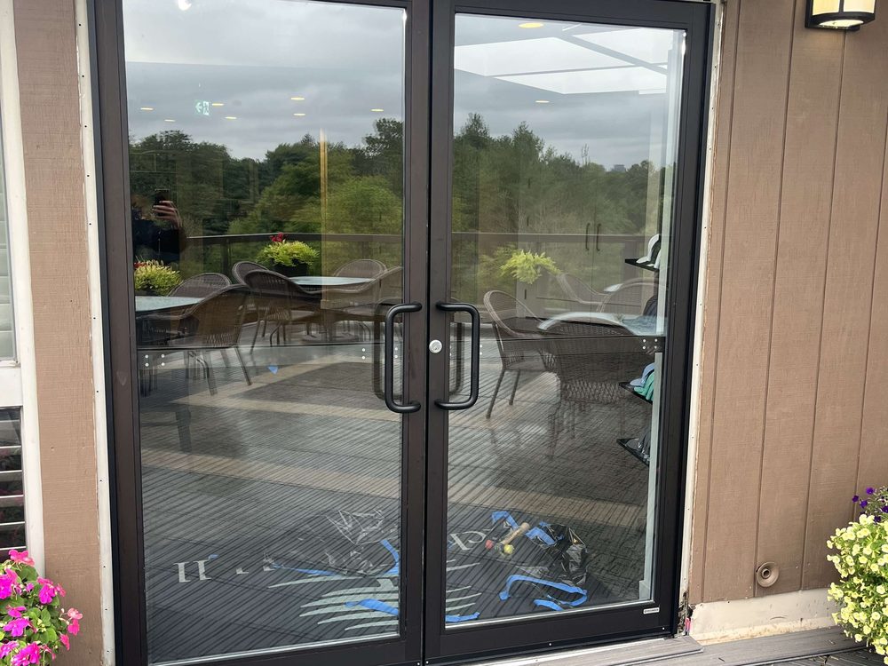 Commercial Glass & Aluminum Doors installed by Canuck Door Systems for Richmond Hill Golf Club in Richmond Hill