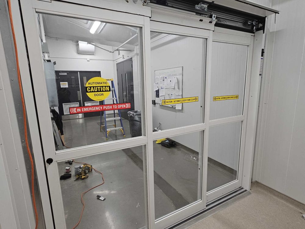 Automatic sliding door installed by Canuck Door Systems