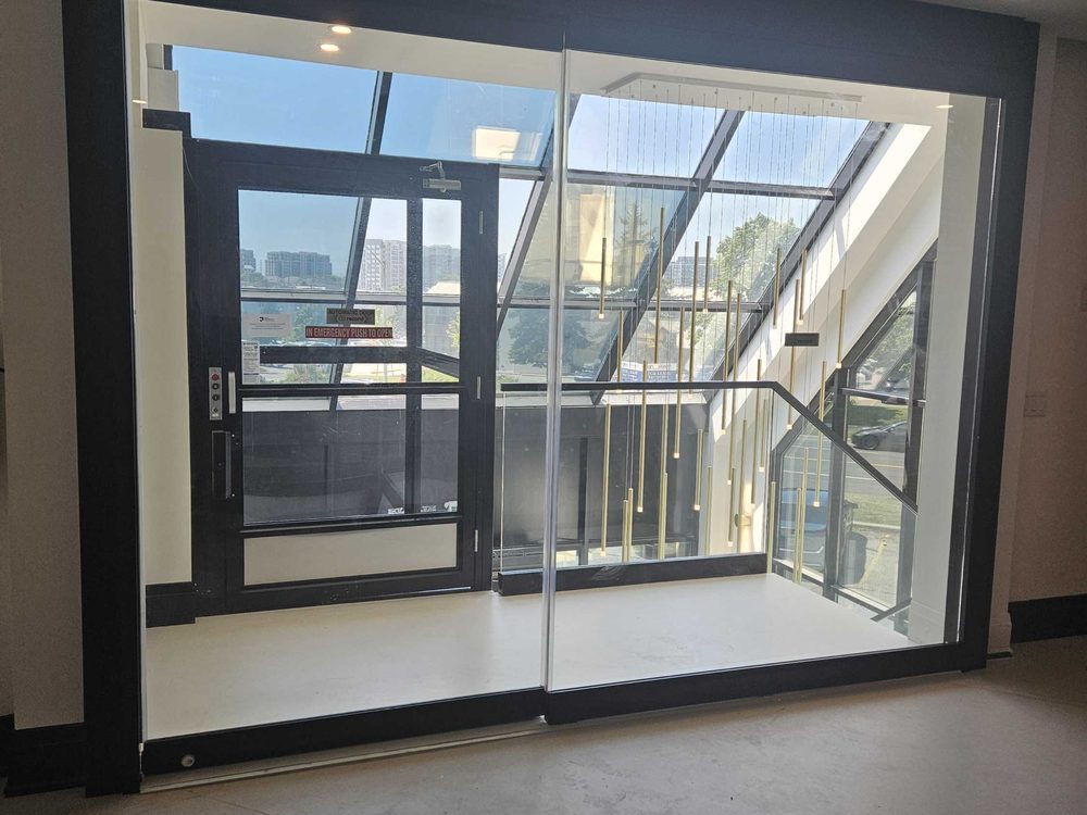 Automatic sliding door installed by Canuck Door Systems