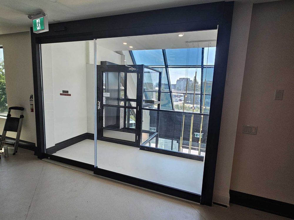 Automatic sliding door installed by Canuck Door Systems