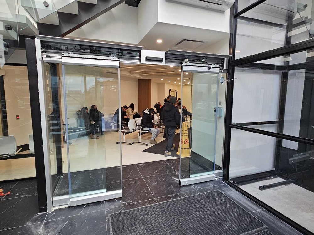 Automatic sliding door installed by Canuck Door Systems