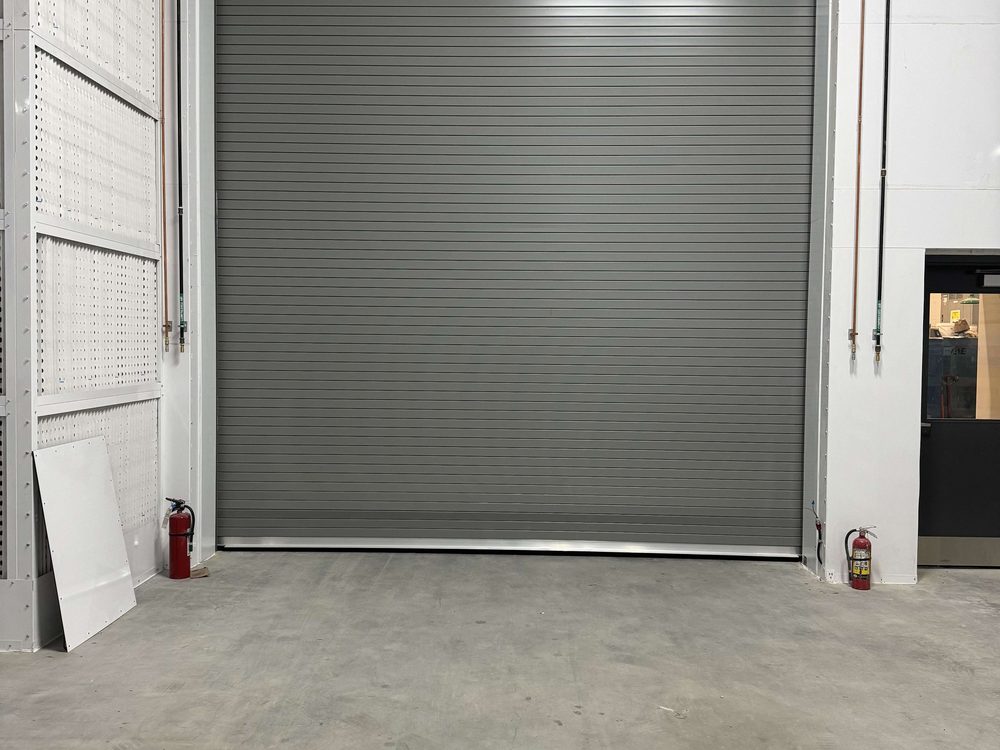 Rolling steel door installed by Canuck Door Systems