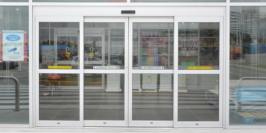 Automatic Glass Aluminum Sliding Doors, Commercial Sliding Glass Doors
